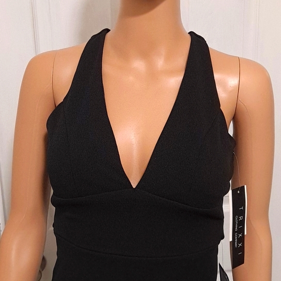 NWT Trixxi Black Cocktail / Prom/ Graduation Dress with Peek-a-Boo Mesh Back - Picture 11 of 12